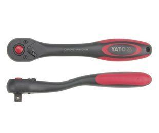 Трещотка 1/4", 72 зуб., CrV, 2-х комп. рук.YATO YT-0293 YT-0293 фото