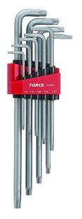 Набор угловых ключей TORX (ТОРКС) Т10-Т50 9 ед. экстрадлинных FORCE 5098XL F 5098XL F фото