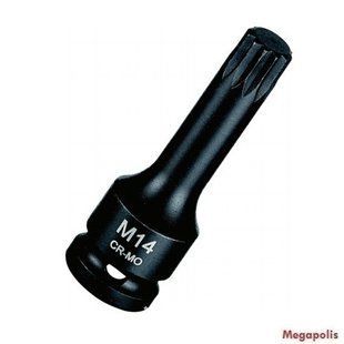 Головка ударна середньої глибини SPLINE 1/2" M18 L = 78 мм. 447718 JTC 447718 JTC фото