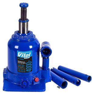 Домкрат пляшковий 4 т Vitol ДБ-40002Ц ДБ-40002Ц фото